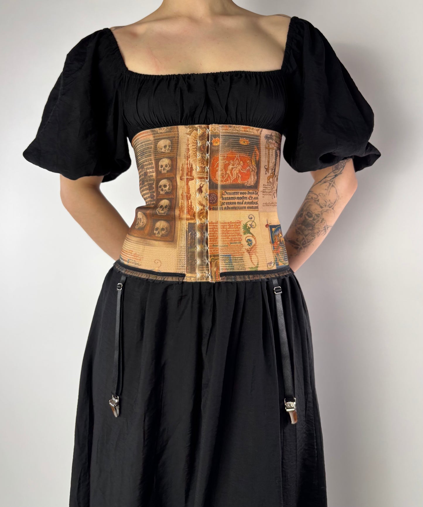 Scripture 2 Waist Cincher With Garter Straps (Size XS–M)